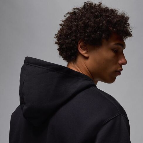 Jordan Brooklyn Fleece Men's Pullover Hoodie (Black/White) Size Large in Saudi Arabia