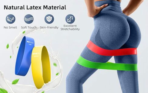 Resistance Bands Set for Workout – 5 Pack Durable Loop Exercise Bands for Strength Training, Physical Therapy, Yoga, Pilates – Non-Slip Home Gym Fitness Bands for Men & Women Bag - Carry Bag Included in Saudi Arabia