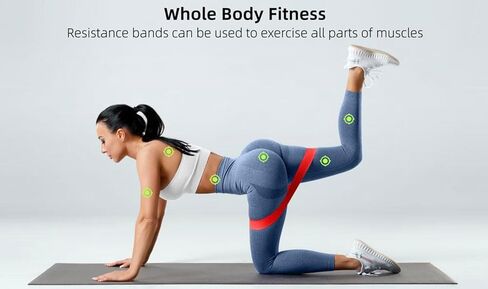 Resistance Bands Set for Workout – 5 Pack Durable Loop Exercise Bands for Strength Training, Physical Therapy, Yoga, Pilates – Non-Slip Home Gym Fitness Bands for Men & Women Bag - Carry Bag Included in Saudi Arabia