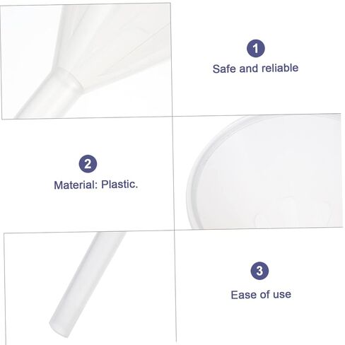 Ciieeo 10pcs Laboratory Funnels Plastic Funnels for Easy Liquid Transfer for Classroom Experiments Essential Oil Dispensing and DIY Projects in Saudi Arabia