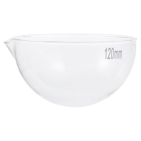 SAFIGLE Glass Evaporating Dish with Round Bottom Acid Alkali Resistant Laboratory Evaporating Container Bowl with Spout for Precise Pouring Suitable for Lab School and Home Use in Saudi Arabia