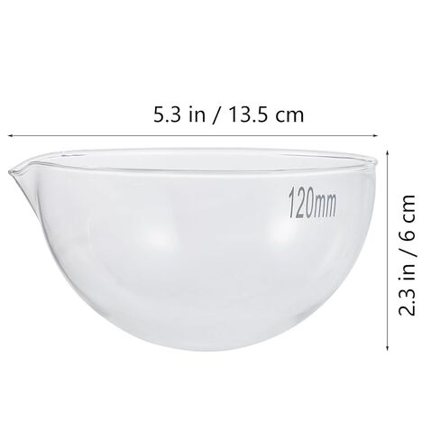 Glass Evaporating Dish with Round Bottom and Spout Laboratory Evaporating Bowl for Heating Concentrating and Storing in School and Home Use in Saudi Arabia