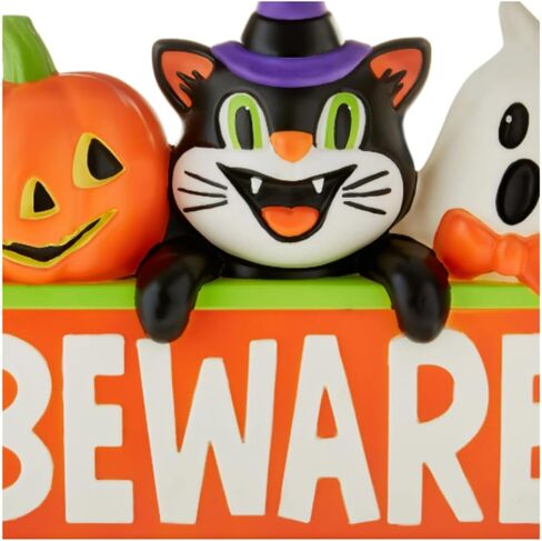 Light-Up “Beware" Blow Mold Sign – Orange & Black in Saudi Arabia