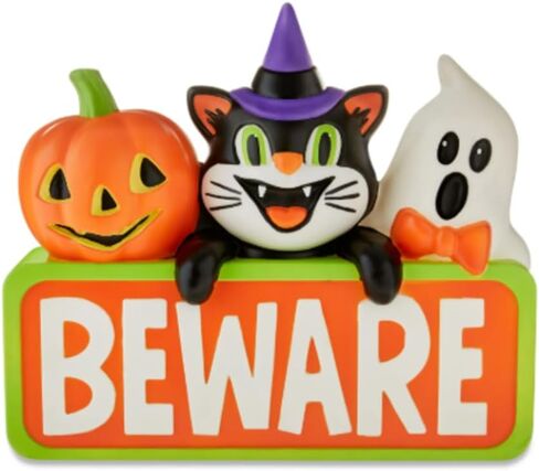 Light-Up “Beware" Blow Mold Sign – Orange & Black in Saudi Arabia
