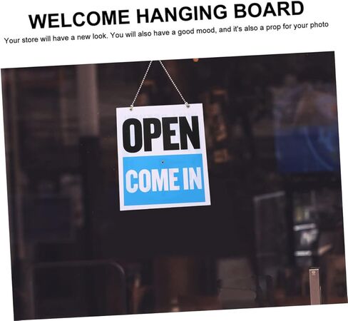 2pcs Will Return Sign Clock Double-Sided Wall Sign for Business Restaurants and Shops Printing Suction Cup for Easy Hanging Decorative PVC Pendant Clock for Open and Closed Hours in Saudi Arabia