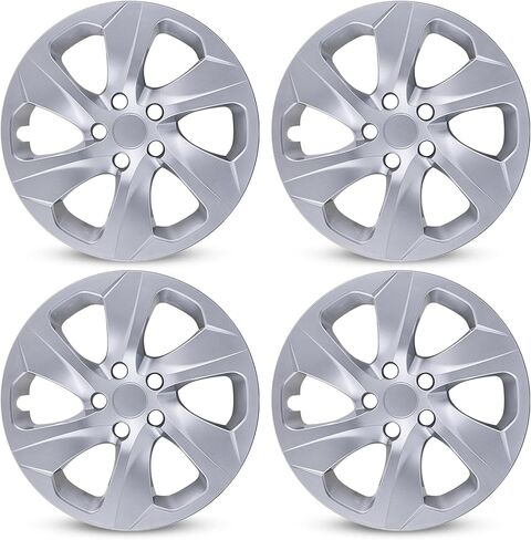 أغطية عجلة Hubcap 17 بوصة متوافقة مع 2019-2025 Toyota RAV4 ، أغطية حافة بلاستيكية ABS متينة (مجموعة من 4) ، تتناسب مع عجلات قياسية من 19-25 RAV4 17 "-Snap على غطاء الإطارات in Kuwait