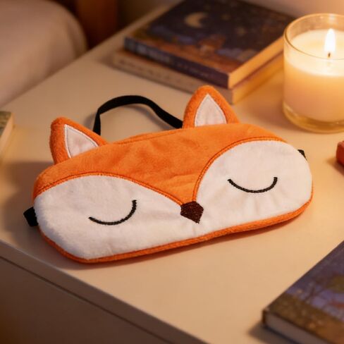 Cute Fox Sleep Eye Mask, Funny Fox Sleep Mask Plush for Men Women, Light Blocking Eye Cover for Travel, Party & Cosplay in Saudi Arabia