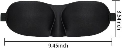 Sleep Mask for Back and Side Sleepers 2 Pack, 3D Light Blocking Eye Mask for Sleeping, Zero Pressure Eye Cover for Women and Men, Lightweight Breathable Night Blindfold Black in Saudi Arabia