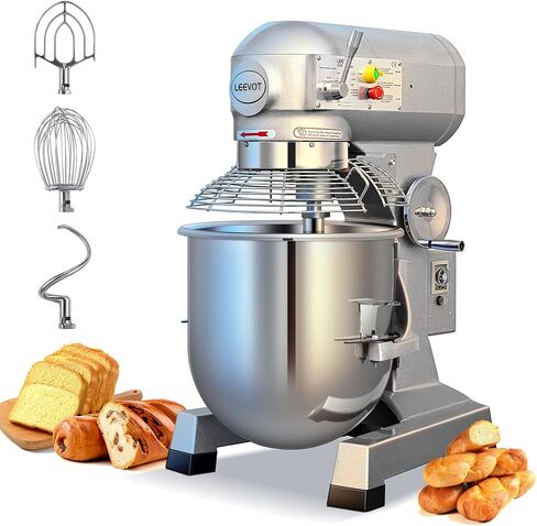 Commercial Food Mixer 30Qt,1250W Commercial mixer 3-Speed Adjustable with Timing Function,Industrial Dough Mixer with Stainless Steel Bowl for Bakery Pizzeria (Upgrade) in Saudi Arabia