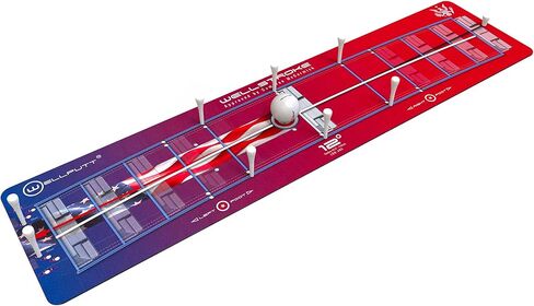 Wellputt Wellstroke 12° Stars and Stripes وضع حصيرة للاعبي الغولف الذين يستخدمون اليد اليمنى | قم بتحسين ضربتك مع أداة تدريب الجولف الوطنية هذه | 31.9 بوصة طول × 7.7 بوصة عرض in Kuwait
