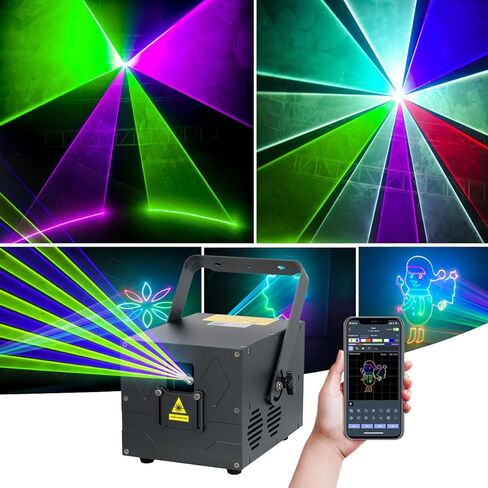 5W RGB كامل اللون الرسوم المتحركة تأثير الإضاءة أضواء المسرح DJ ديسكو شعاع الضوء مع DMX / APP لحفل زفاف بار عيد الهالوين عيد الميلاد نادي الحفلة الحدث الإضاءة المعرض in Kuwait