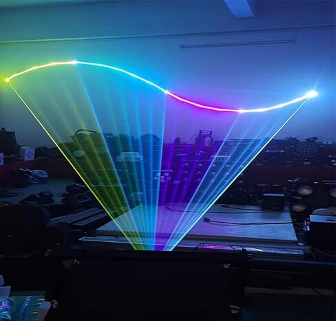 5W RGB كامل اللون الرسوم المتحركة تأثير الإضاءة أضواء المسرح DJ ديسكو شعاع الضوء مع DMX / APP لحفل زفاف بار عيد الهالوين عيد الميلاد نادي الحفلة الحدث الإضاءة المعرض in Kuwait