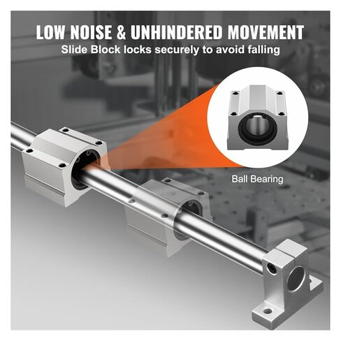 Linear Guide Rail Set 1200mm 2 PCS 39.4 in/1000 mm Guide Rails with 4 Slide Blocks and Rail Supports for in Saudi Arabia