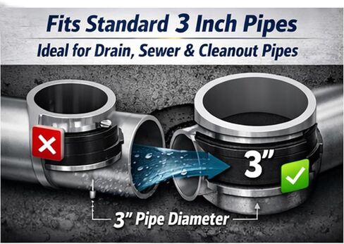 غطاء تنظيف المجاري مقاس 3 بوصات، سدادة اختبار ميكانيكية قابلة للتوسيع مع صامولة الجناح، سدادة تصريف مطاطية شديدة التحمل متوافقة مع الأنابيب البلاستيكية والمغاسل وحمامات السباحة، غطاء مانع تسرب أنابيب الصرف الصحي مقاس 3 بوصات in Kuwait