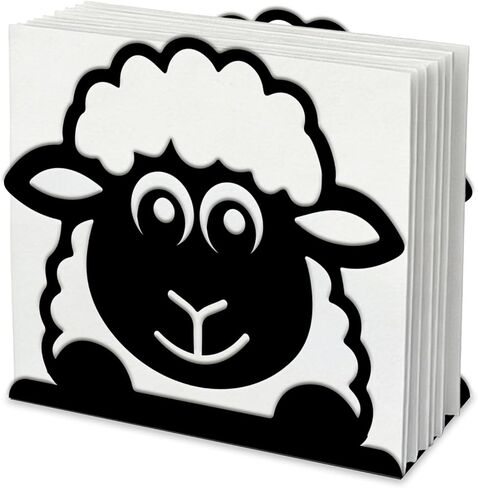 SUPERDANT Funny Cow Napkin Holder for Table Cow and Flowers Metal Serviette Dispenser Farmhouse Tabletop Cocktail Napkins Organizer Black Iron Tissue Paper Towel Stand for Dining Room Home Decor in Saudi Arabia