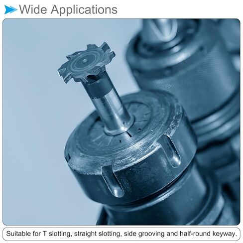 T Slot End Mill, 3 Flutes 0.24" Dia 0.02" Cutting Depth, Solid Carbide CNC Straight Milling Cutter - (Applications: for Steel and Copper Milling) in Kuwait