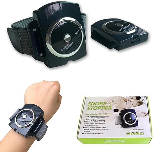 Anti Snoring Wristband Device, Anti Snore Wrist Aid with 7-Speed Intensity Adjustment, Effective Snoring Prevention & Sleep Aid, Improve Nighttime Sleeping for Men & Women in Kuwait