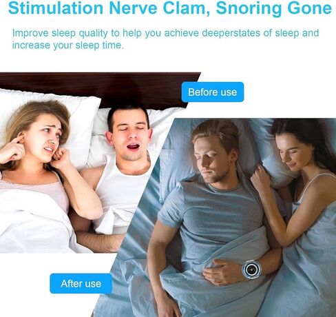 Anti Snoring Wristband Device, Anti Snore Wrist Aid with 7-Speed Intensity Adjustment, Effective Snoring Prevention & Sleep Aid, Improve Nighttime Sleeping for Men & Women in Kuwait