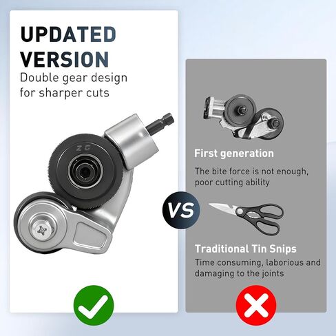 ملحق مثقاب معدني، قاطعة صفائح معدنية شديدة التحمل للمثقاب الكهربائي، أداة مقضمة مزدوجة القطع للتنظيف السريع للألواح الحديدية والفولاذ والألومنيوم والنحاس والبلاستيك in Kuwait