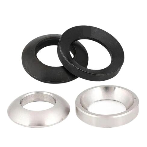 M6 M8 M10 M12 M16 M20 M24 غسالة مخروطية صلبة غاطسة من الفولاذ المقاوم للصدأ حشية كروية مقعرة محدبة مخروطية (فولاذ كربوني أسود، مخروطي M16 5 قطع) in Kuwait