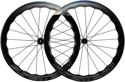 SUPERTEAM Carbon Fiber Tubeless Wheelset 700c Road Bike Disc Brake Wheel 50/28mm UD Glossy in Saudi Arabia
