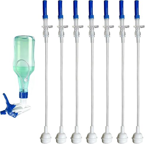 9 Pack 360° Spray Bottle Adapter with Weighted Ball, Universal Reusable Trim-to-Fit Dip Tube for Spray Bottles, Bulk Pack for Large Families, Commercial Use, High-Frequency Home Cleaning & Gardening in Kuwait