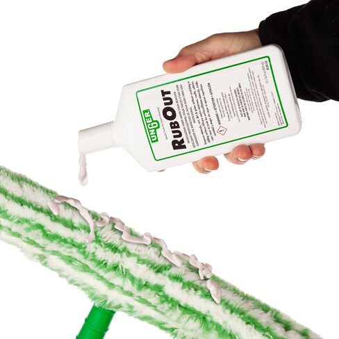 Unger Commercial RubOut Hard Water Stain Remover - 16 oz Professional Window and Glass Cleaner Solution - Removes Mineral Buildup, Rust, and Soap Scum for Clear Surfaces - RUB50 in Saudi Arabia