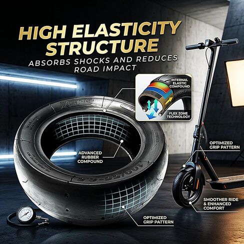 11 Inch 100/55-6.5 Jelly Gel Self-Repairing Tire for Electric Scooter 90/65-6.5 100/65-6.5 Anti Puncture Tubeless Tyre in Saudi Arabia