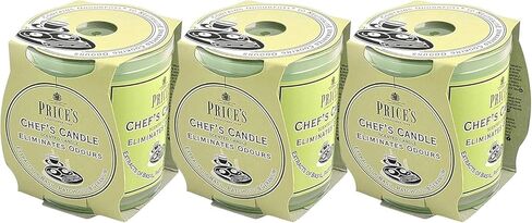 Price's Candles Set of 3 Jar Candles | Fresh Air Range Bundle with Up to 135 Hours Combined Burn Time | Odour Eliminator Candle Bundle Including (Chef's) in Saudi Arabia