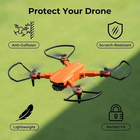 مجموعة واحدة من واقيات المروحة، طقم حماية إطار حماية المروحة بدون طيار، مناسبة لـ HS100، E58، E88، G6، Q6، L900 الإصدار الجديد من أجزاء الطائرة بدون طيار كوادكوبتر (واقي صغير قابل للطي) in Saudi Arabia