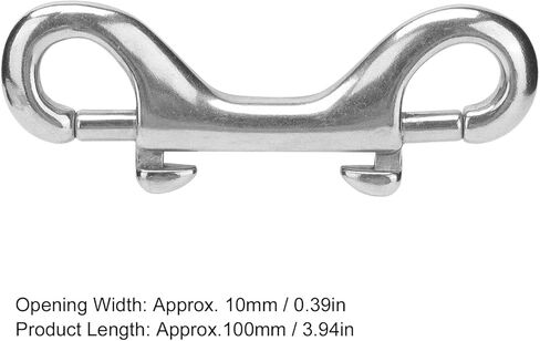 Keenso Double Ended ScrewFastener Snap ClampHolder in 316 Stainless Steel, Storage Box/Cover Hook for Ship Cable, Marine Rigging (100mm) in Saudi Arabia