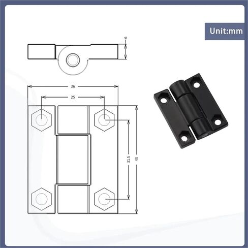 Square-Shaped Torque-Controlled Hinges with 1.5-Inch Zinc Alloy Damping Axle Crafted 1Pcs in Saudi Arabia