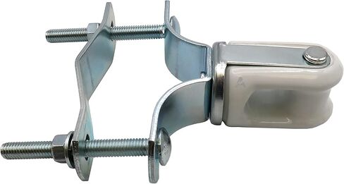 AP-10921، حامل أسلاك من البورسلين شديد التحمل وقابل للتعديل، سرج من الفولاذ المقوى، مشبك فولاذي قابل للتعديل يناسب أي أنبوب أو عمود، رأس سيراميك للكابلات أو الأسلاك كعازل in Kuwait