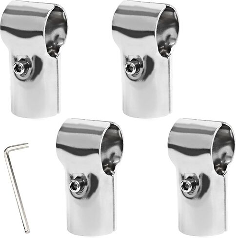 4 Pack 1.26 Inch End Rail T Clamp, Stainless Steel Chain Link Fence Parts End Rail Connector, T Pipe Clamp with Bolt and Nut for 1.26" OD Pipe/Fence Installers in Saudi Arabia