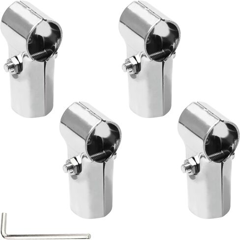 4 Pack 1.26 Inch End Rail T Clamp, Stainless Steel Chain Link Fence Parts End Rail Connector, T Pipe Clamp with Bolt and Nut for 1.26" OD Pipe/Fence Installers in Saudi Arabia