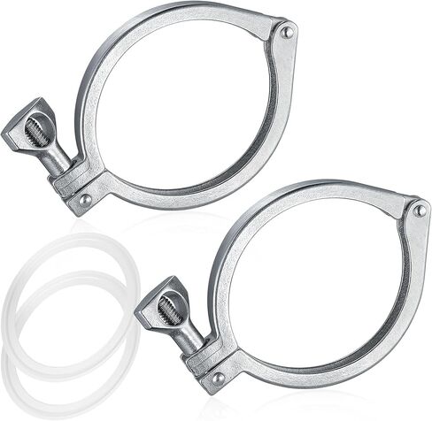 الفولاذ المقاوم للصدأ 304 المشبك الصحي دبوس واحد ثلاثي المشابك البرسيم مع حشوات السيليكون (أنبوب OD: 6 ") in Kuwait