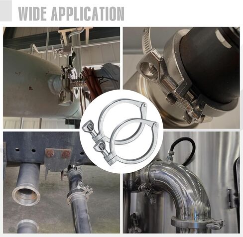 الفولاذ المقاوم للصدأ 304 المشبك الصحي دبوس واحد ثلاثي المشابك البرسيم مع حشوات السيليكون (أنبوب OD: 6 ") in Kuwait