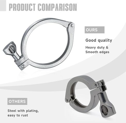 الفولاذ المقاوم للصدأ 304 المشبك الصحي دبوس واحد ثلاثي المشابك البرسيم مع حشوات السيليكون (أنبوب OD: 6 ") in Kuwait