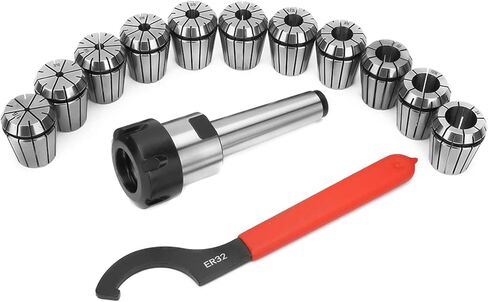 MT3 ER32 Collet Set 11 Piece, High Accuracy 0.0005 Tolerance, Sturdy Alloy Spring Steel, Complete CNC Milling Tool Kit in Saudi Arabia