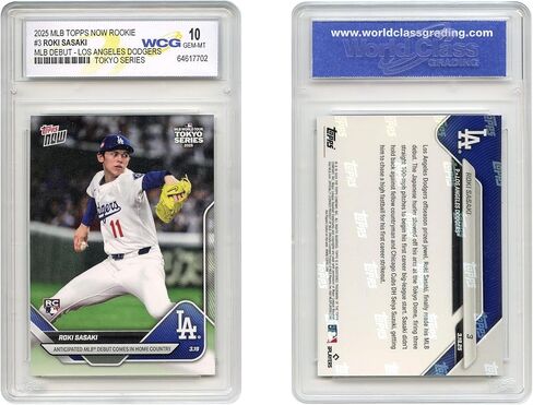 2025 MLB Topps Now ROKI Sasaki Rookie Card #3 Dodgers Debut in Tokyo - Graded GEM-Mint 10 in Saudi Arabia