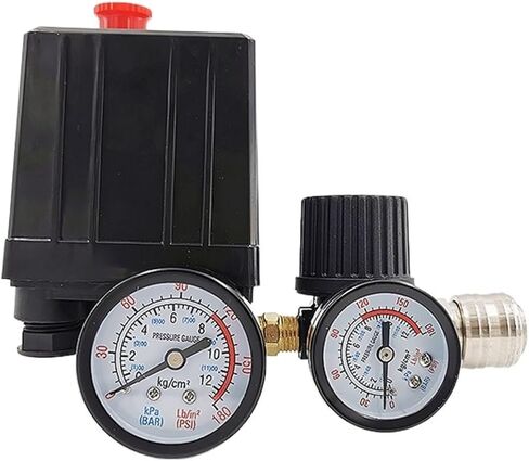 240V/380V Durable Regulator Duty Air Compressor Pump Pressure Switch Control Valve 7.25-125 PSI with Gauge(380V) in Kuwait