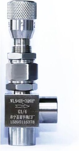 NPT Stainless Steel 304 Valve Adjustment Valve WL94H-320P Angle Flow Regulating Valve 32MPA(1/8",G Thread) in Kuwait