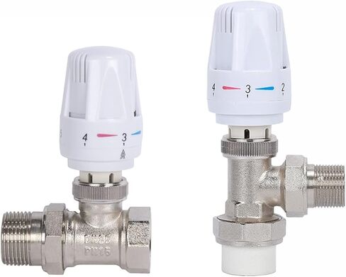 PPR Hot Melt Radiator Temperature Control Valve Straight/Angle Type/Three-Way Actuator Thermostat Temperature Heater Control(1-1/4",D Type) in Kuwait