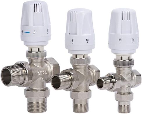 PPR Hot Melt Radiator Temperature Control Valve Straight/Angle Type/Three-Way Actuator Thermostat Temperature Heater Control(1-1/4",D Type) in Kuwait