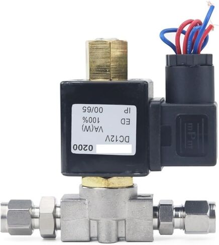 Normally Open Stainless Steel SS 304 2-Way Solenoid Valve DN8 for Oil Water Air Gas Pipe Fitting AC220V/110V DC12V/24V(with K34mm,AC110V) in Kuwait