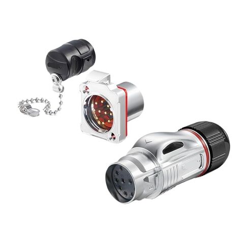 BD24 معدن ذكر وأنثى موصل مقاوم للماء معدات أتمتة الطيران والمقبس 12 فتحة أساسية (تركيب عكسي للشفة) in Kuwait