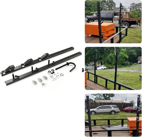 KUAFU 3 Place Trimmer Rack Weed Eater Racks Compatible with Landscape Enclosed Truck and Trailer w/Lock Steel Lockable in Saudi Arabia