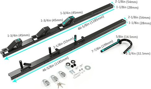 KUAFU 3 Place Trimmer Rack Weed Eater Racks Compatible with Landscape Enclosed Truck and Trailer w/Lock Steel Lockable in Saudi Arabia