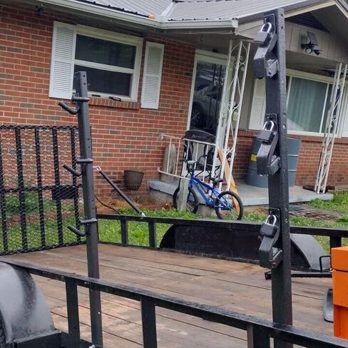 KUAFU 3 Place Trimmer Rack Weed Eater Racks Compatible with Landscape Enclosed Truck and Trailer w/Lock Steel Lockable in Saudi Arabia