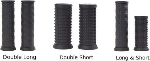 قطعتان من مقابض مقود الدراجة الطويلة/القصيرة لمحول الالتواء، مقاومة للصدمات ومضادة للانزلاق لأجزاء MTB، أجزاء ومكونات ركوب الدراجات، مقابض مطاطية ناعمة مضادة للانزلاق in Kuwait